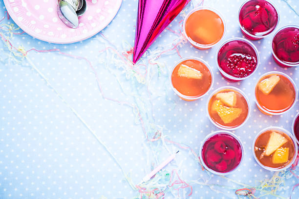 colorful healthy fruit jelly