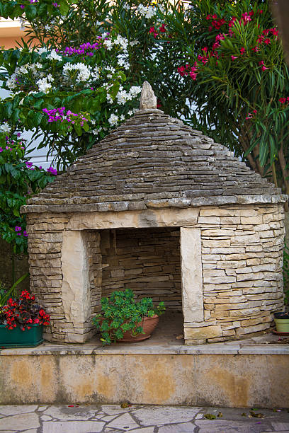 istock Old traditional mediterranean stone stucture 586348154