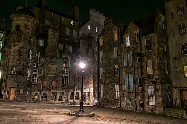 Lady Stairs Close Old Edinburgh Lady Stairs Close in Old Edinburgh, in the heart of the Old Town. royal mile stock pictures, royalty-free photos & images