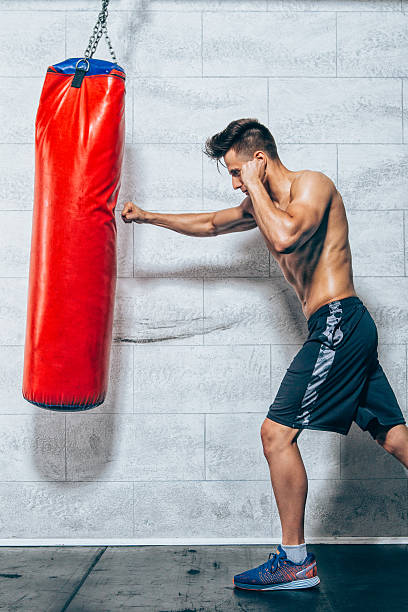 jovem boxe exercício - 3686 - fotografias e filmes do acervo