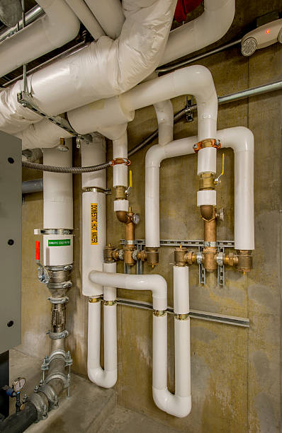 istock Insulated Pipes for Boiler Plumbing 586351668
