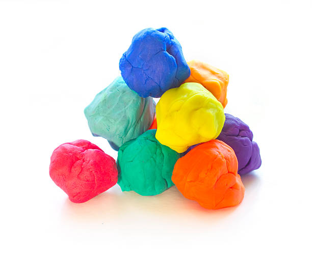 istock Modeling clay balls isolated on a white background 586352758