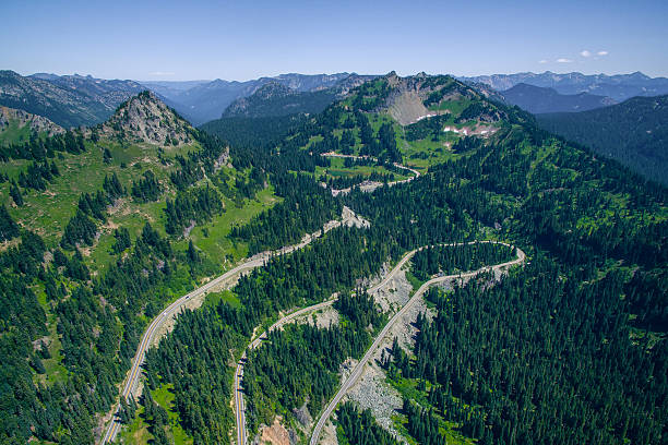 Mountain road stock photo