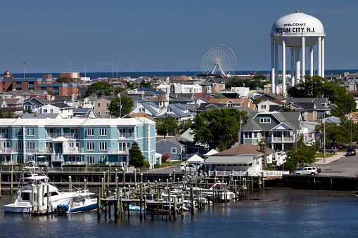 Overlooking Ocean City, New Jersey from the bay to the ocean