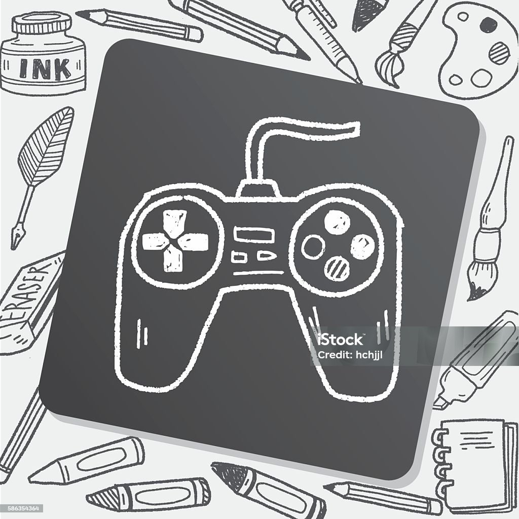 Controller Simple Doodle Game Controller Doodle Stock Illustration - Download Image Now ...