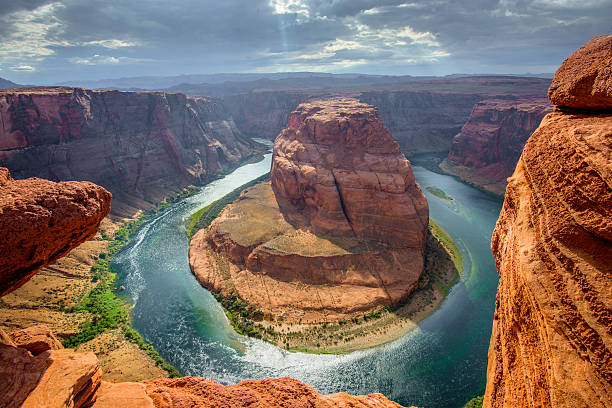 Horseshoe Bend Majestic Horsehoe Bend in Page Arizona glen canyon stock pictures, royalty-free photos & images