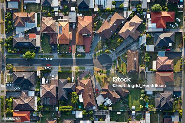 Melbourne Suburbs Stock Photo - Download Image Now - Housing Development, Aerial View, Melbourne - Australia