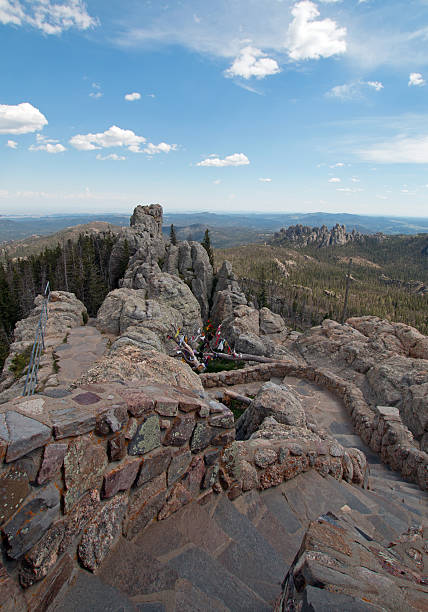 istock Stone staircase - Harney Peak Fire Lookout Tower 586355646