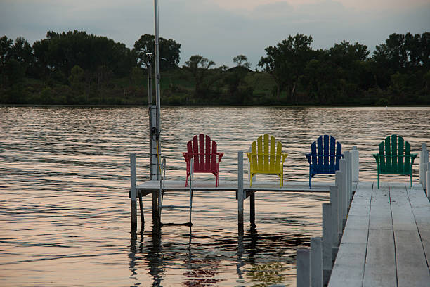 istock Chairs on Lake Okoboji 586357290