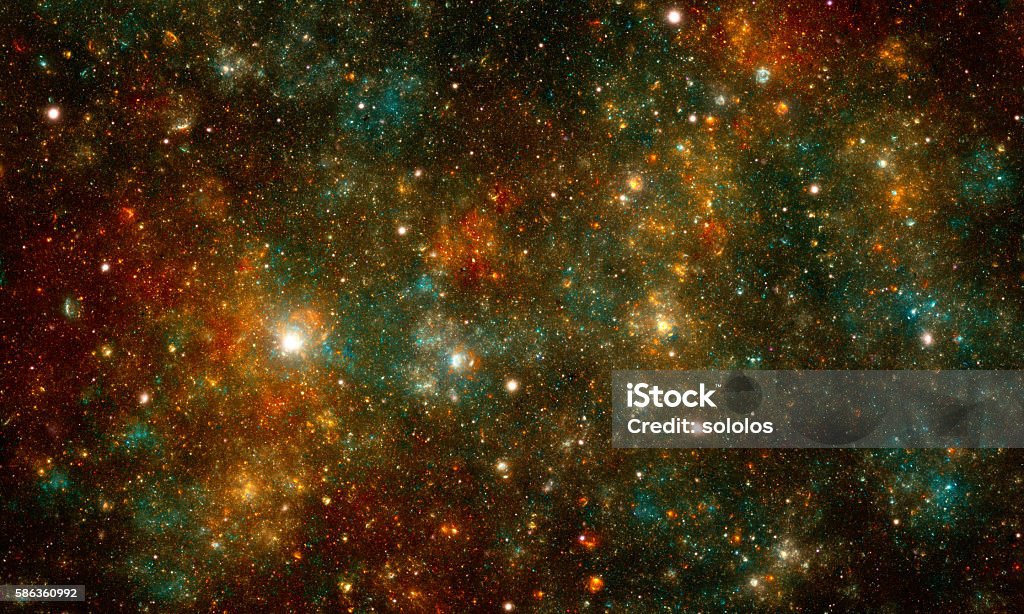 Orange nebula Orange nebula in deep space Abstract Stock Photo