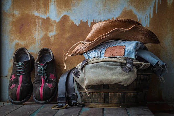 Clothing and on the old wooden