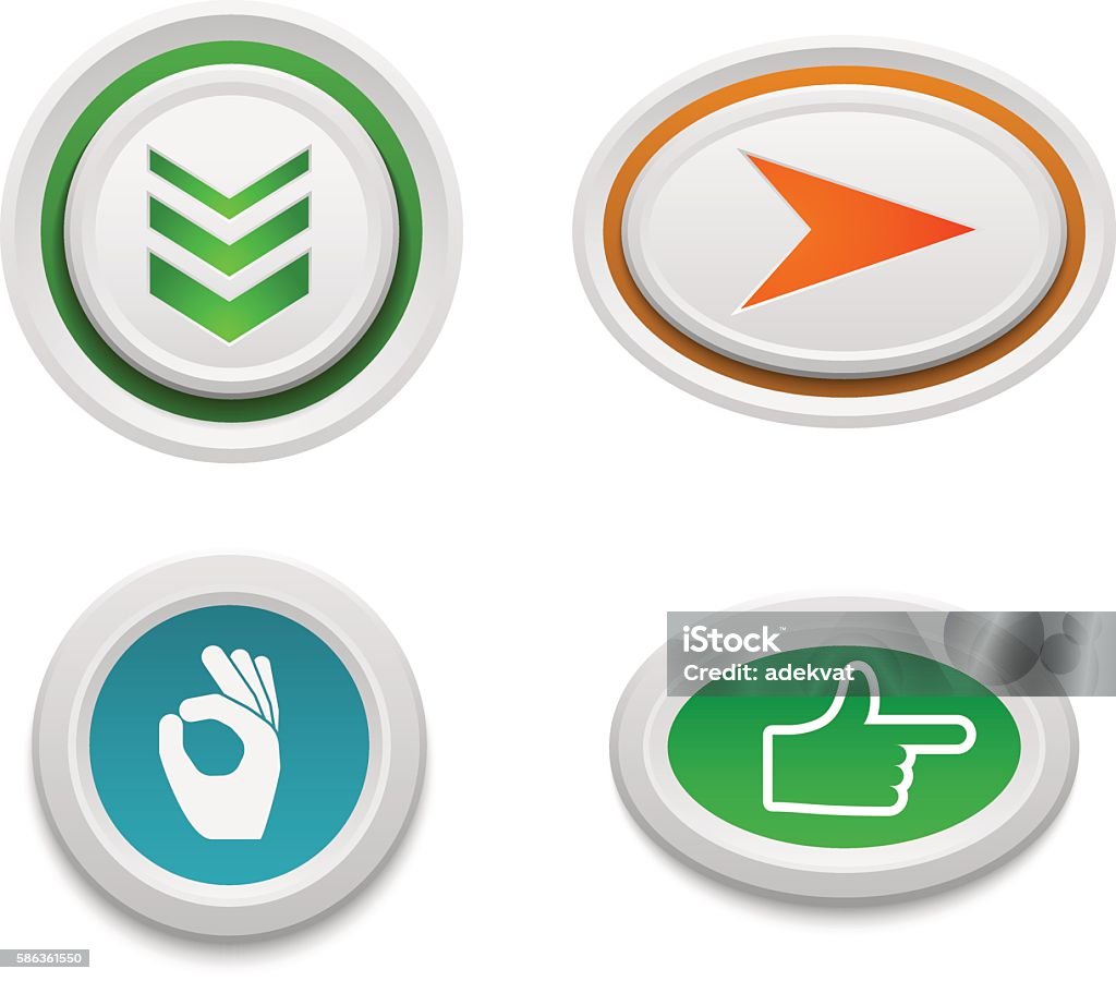 Ok Button Samples Ok Button Vector Set Stock Illustration - Download Image Now ...