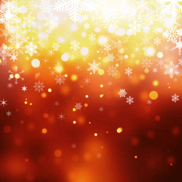 istock Christmas background with stars and snowflakes 586365540