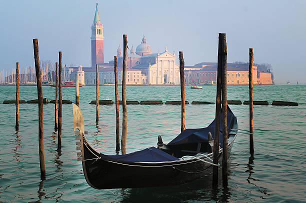 istock Gondola in Venice at the pier 586365664