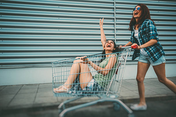 istock Racing with a shopping cart 586366242