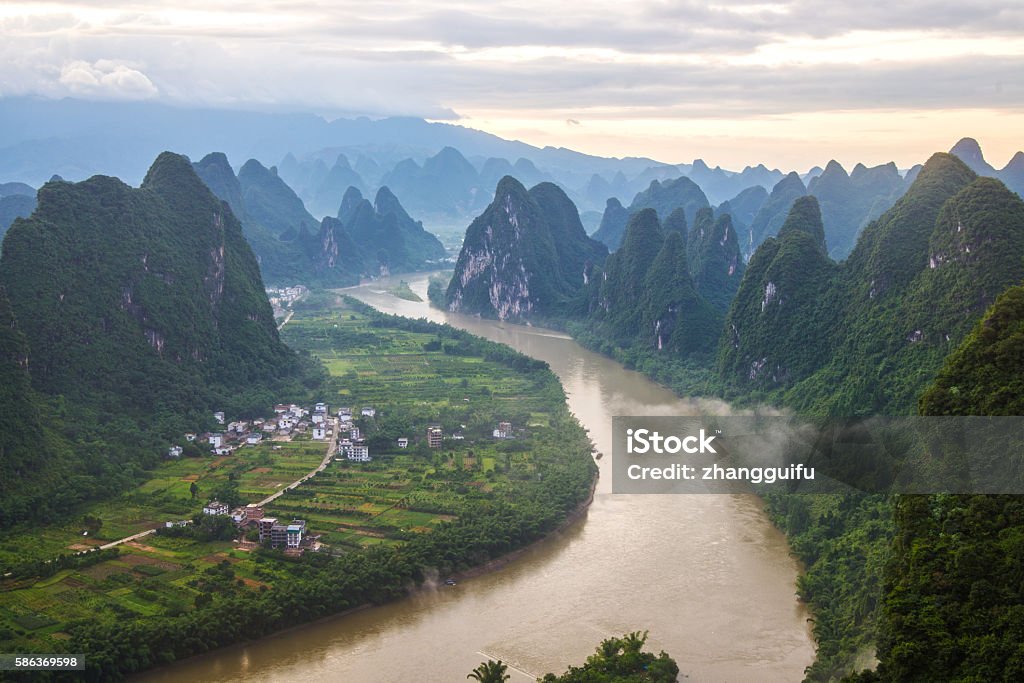 China Guilin Messire mountain scenery Li River Stock Photo