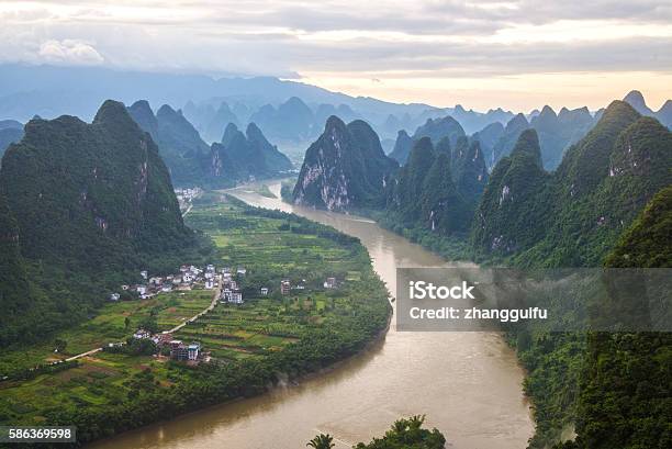 China Guilin Messire Mountain Scenery Stock Photo - Download Image Now - Li River, China - East Asia, Cliff