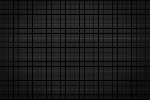 Pixel Black Grid Background 3d Render With Copy Space Stock Photo -  Download Image Now - iStock