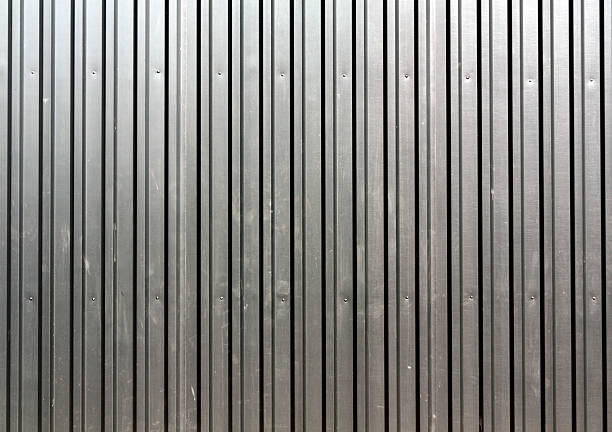 Abstract color metal plate fence texture.