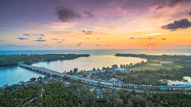 istock aerial view on Sarasin bridge 586371118