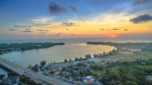 istock aerial view on Sarasin bridge 586371358