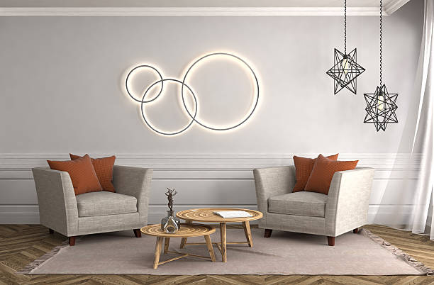 istock interior with chair. 3d illustration 586372796