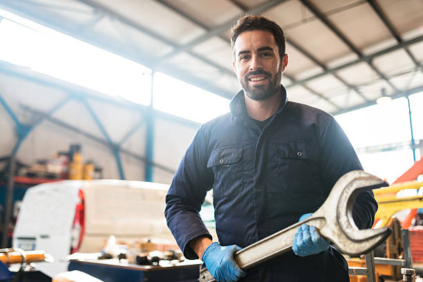 happiness mechanic on a garage