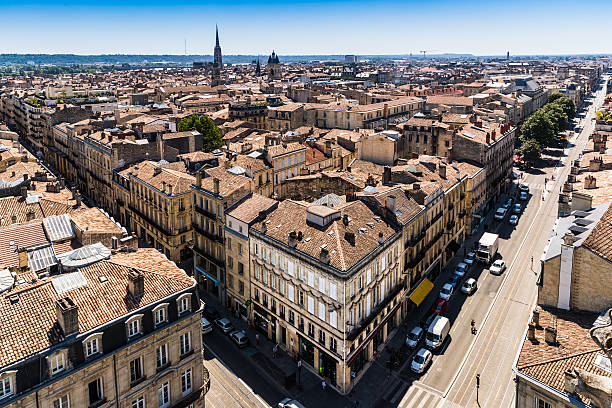 istock Bordeaux city roofscape 586374888