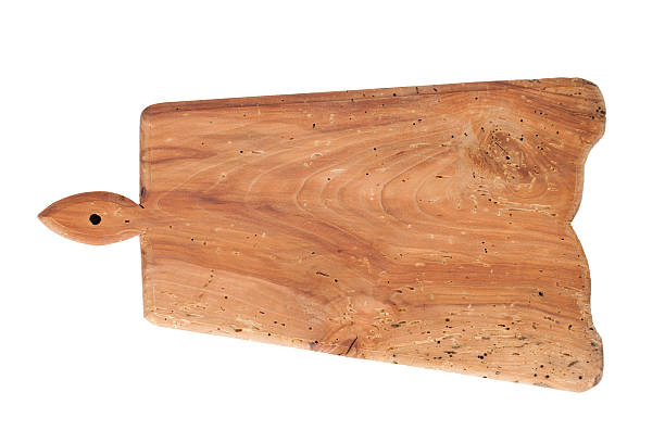 istock Cutting board made of apple tree wood 586376660