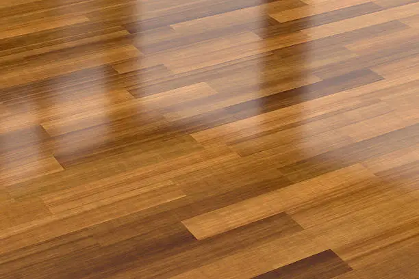 Photo of Dark wood parquet floor, background