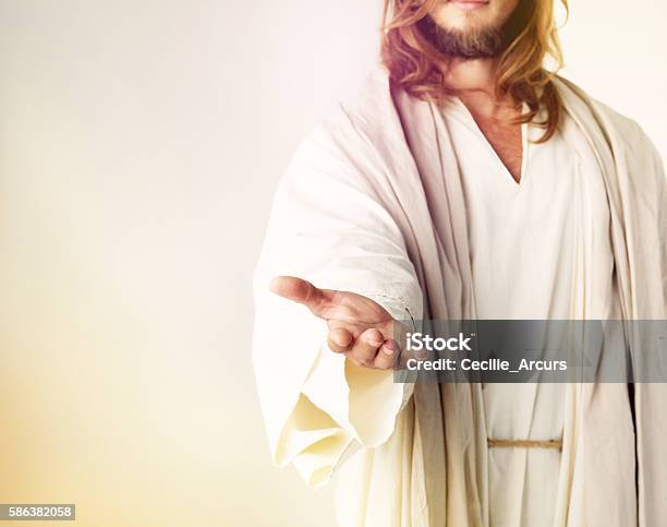 Give Me Your Fear And Ill Give You My Hand Stock Photo - Download Image Now - Jesus Christ, Love - Emotion, Reaching
