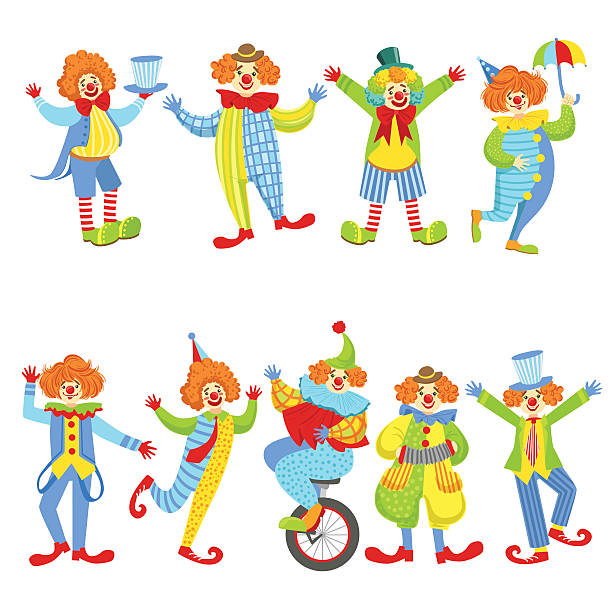 Ilustración de Colección De Payasos Coloridos Y Amigables En Trajes Clásicos y más Vectores Libres de Derechos de Armónica - iStock Ilustración de Colección De Payasos Coloridos Y Amigables En Trajes Clásicos y más Vectores Libres de Derechos de Armónica - iStock