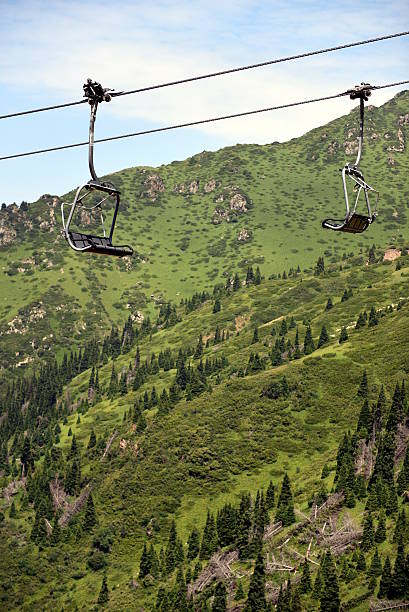istock chairlift on the mountains in summer 586385028