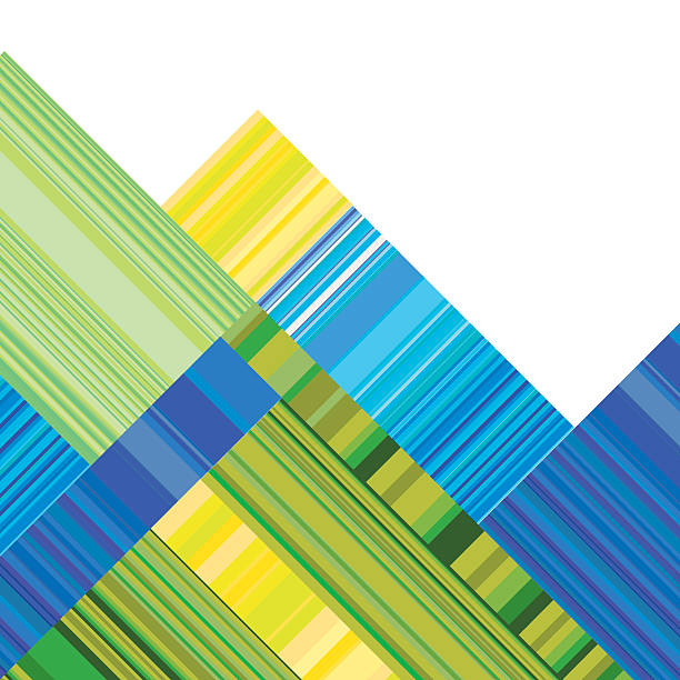 ilustrações de stock, clip art, desenhos animados e ícones de blue and green vector header with colorful stripe. - invitation pattern argyle blue