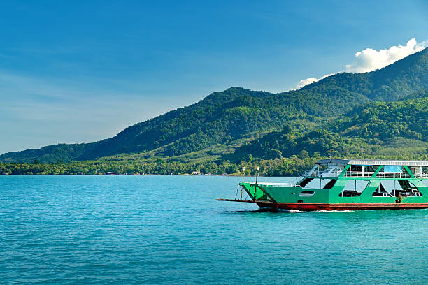 istock View of passenger ferry boat at Chang island 586390448
