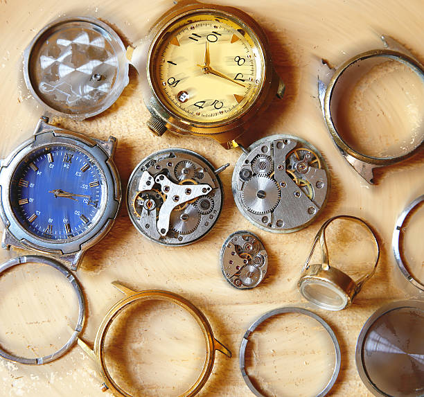 istock mechanisms for hours on a wooden or white 586390494