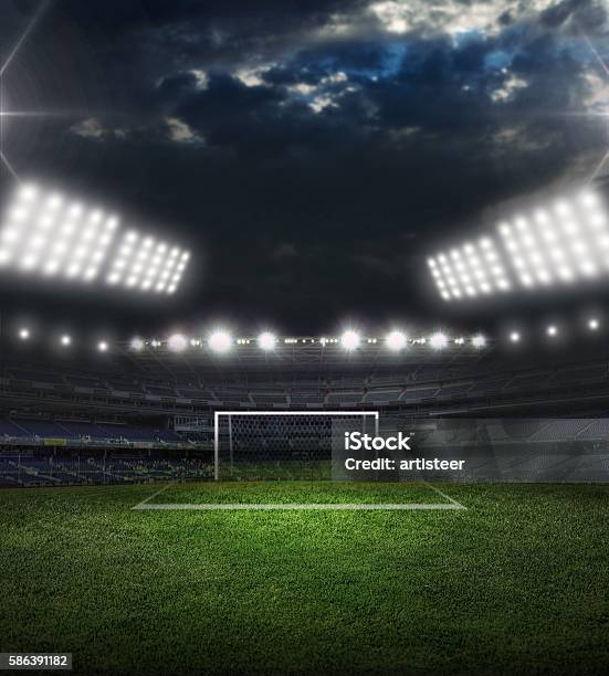 Goal Stock Photo - Download Image Now - Soccer Field, Goal - Sports Equipment, Soccer