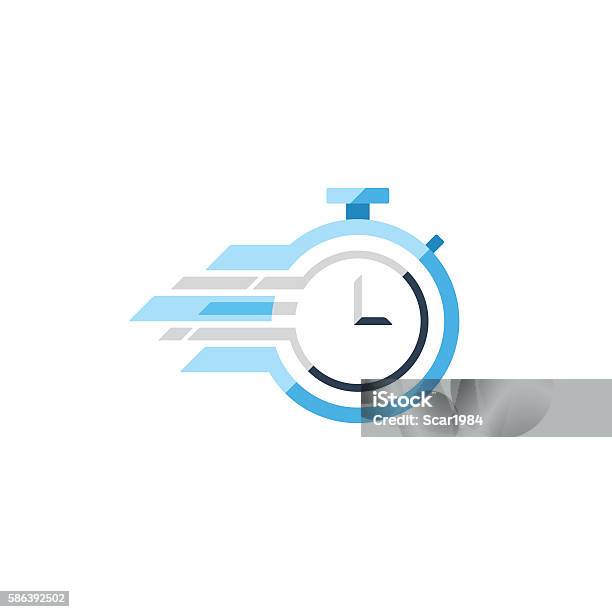 Fast Time Concept Rush Hour Logo Training Session Icon Stock Illustration - Download Image Now