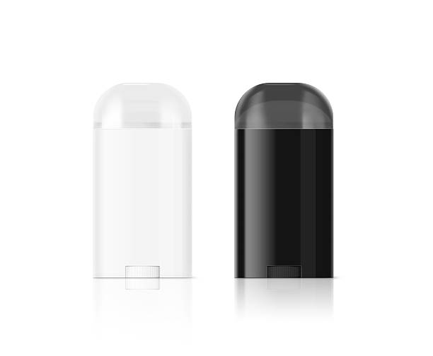 istock Blank white and black deodorant stick bottle mockup , clipping path 586394188