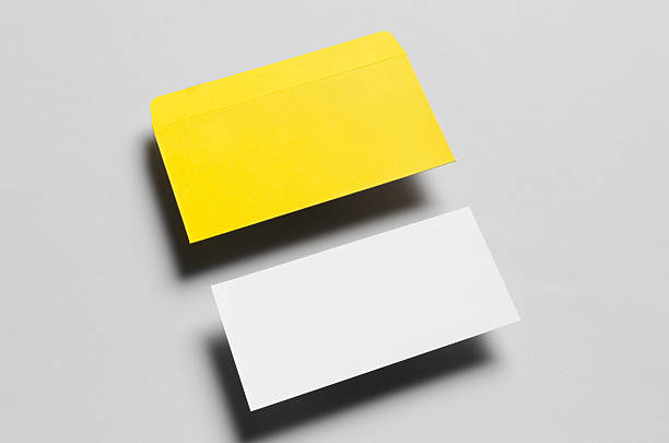 istock Branding / Stationery Mock-Up - Yellow & White. Floating 586691980