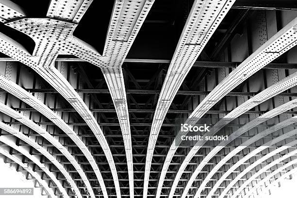Carcass Of The Bridge Technogenic Abstract Background Stock Photo - Download Image Now