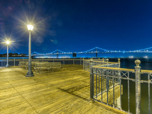 istock wooden walkway to downtown 586695188