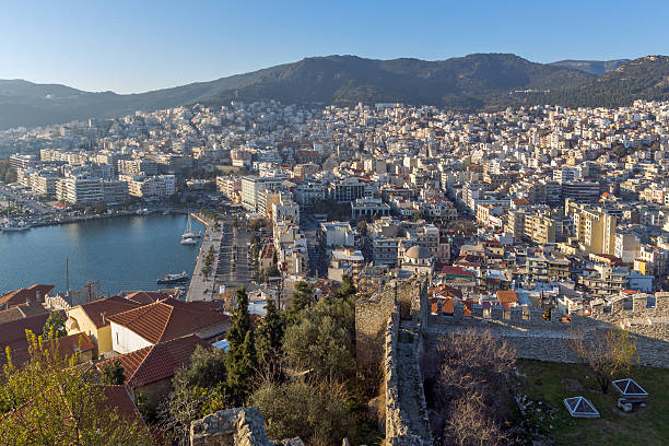 istock Amazing Panorama to Kavala, Greece 586696204