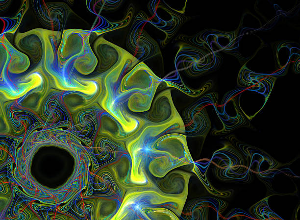istock Abstract fractal fantasy greentextured background. 586696428