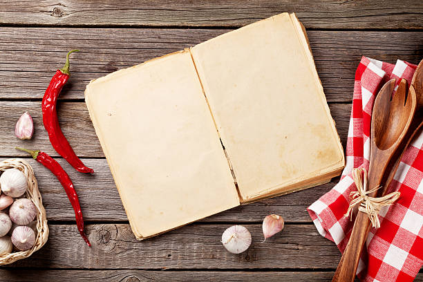 istock Vintage recipe book, utensils and ingredients 586699202