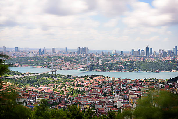 istock Aerial view of Istanbul and bosphorus bridge 586710302