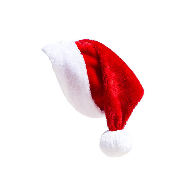 санта-клауса шляпа на белом - santa hat стоковые фото и изображения