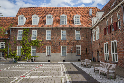 Groningen, Netherlands - August 2, 2016: Building of the former orphanage in Groningen, Netherlands