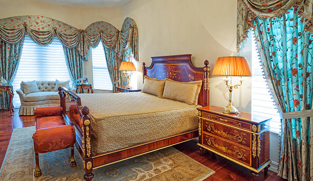 istock Italian Design Bedroom with Chandelier 586714242