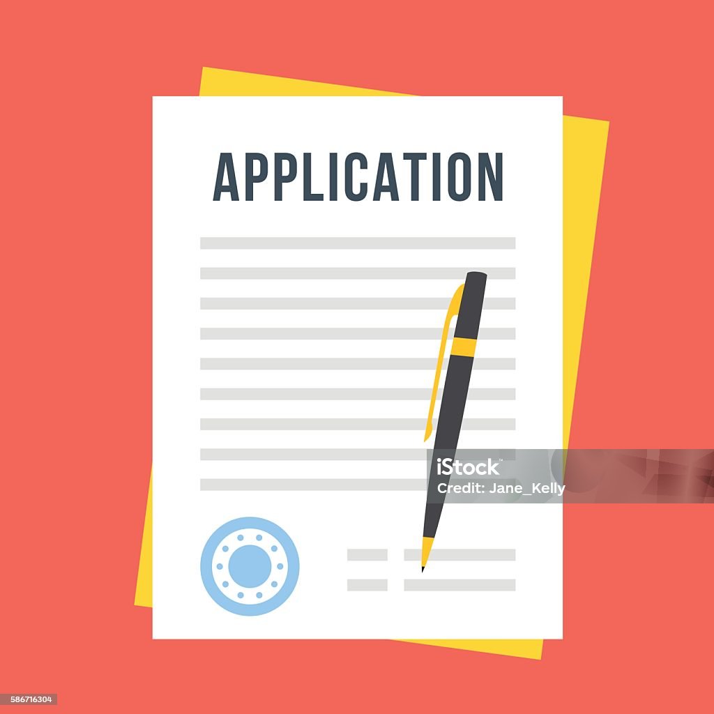 Vector application form Application Form stock vector